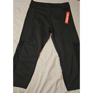 NWT Good American Black Pintuck Mesh Leggings Size 5(2XL)